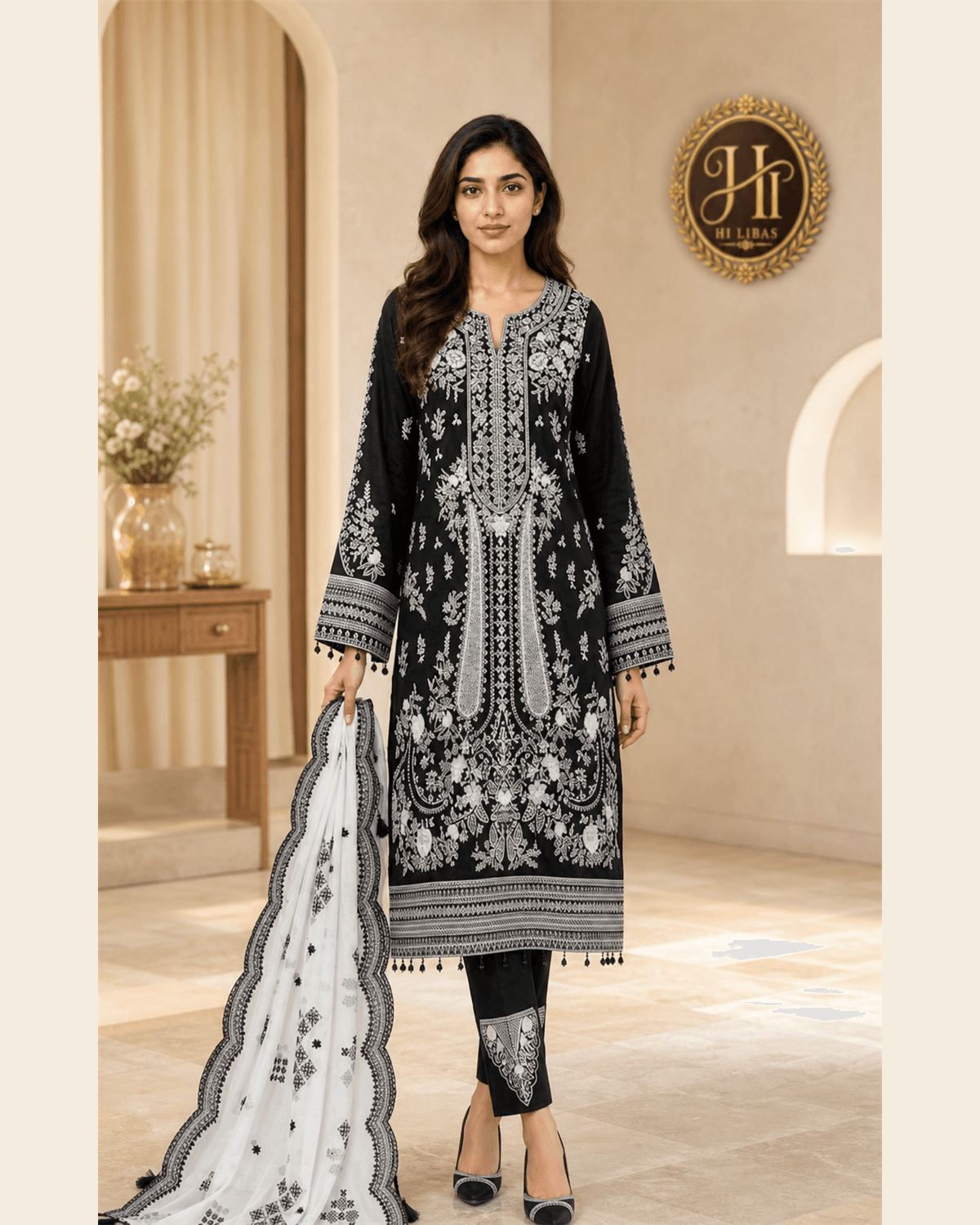 H.R Embroidered Cotton Suit featured image