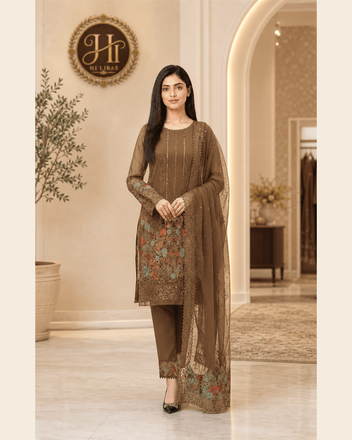 Iznik Embroidered Cotton Suit featured image