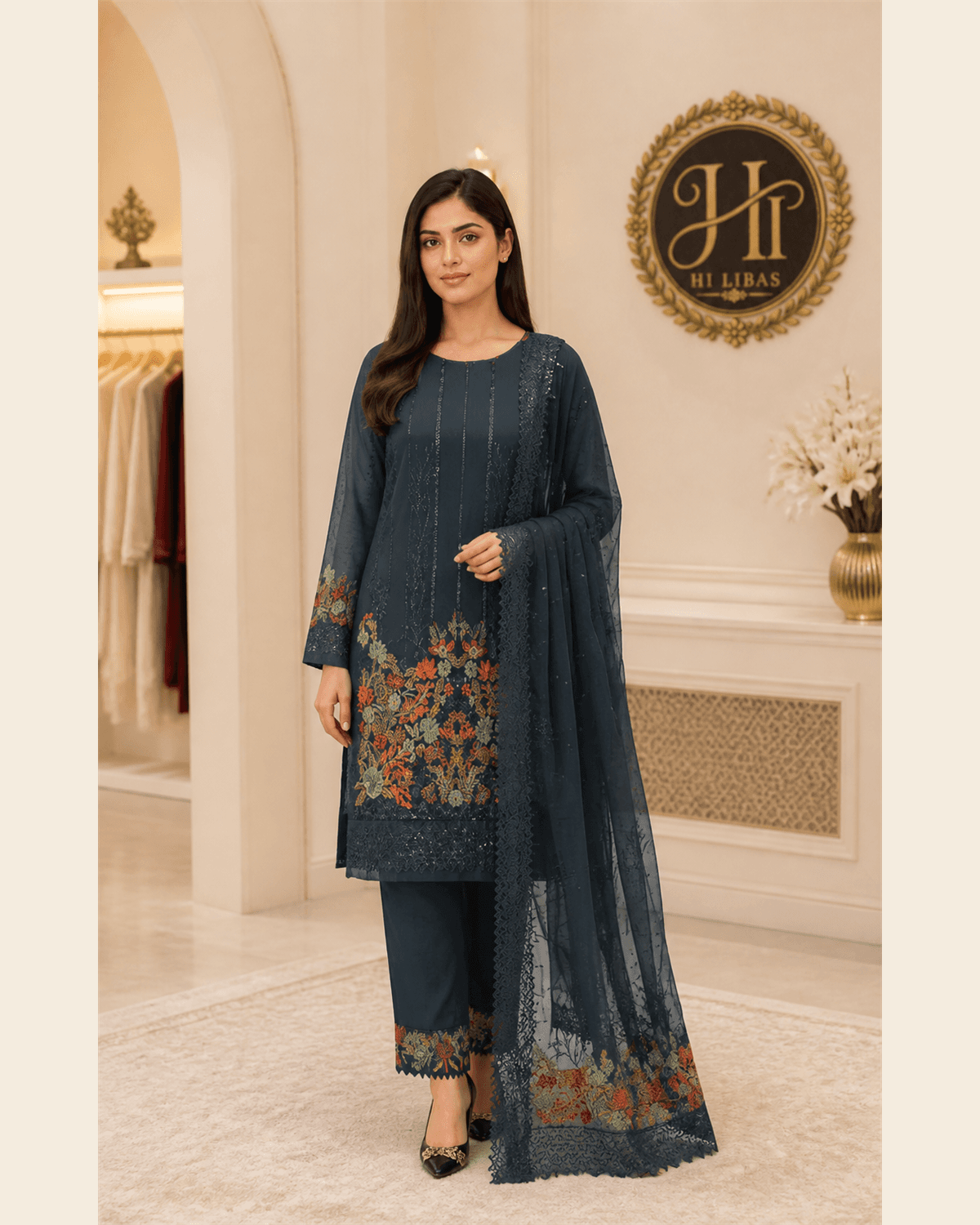 Iznik Embroidered Cotton Suit featured image