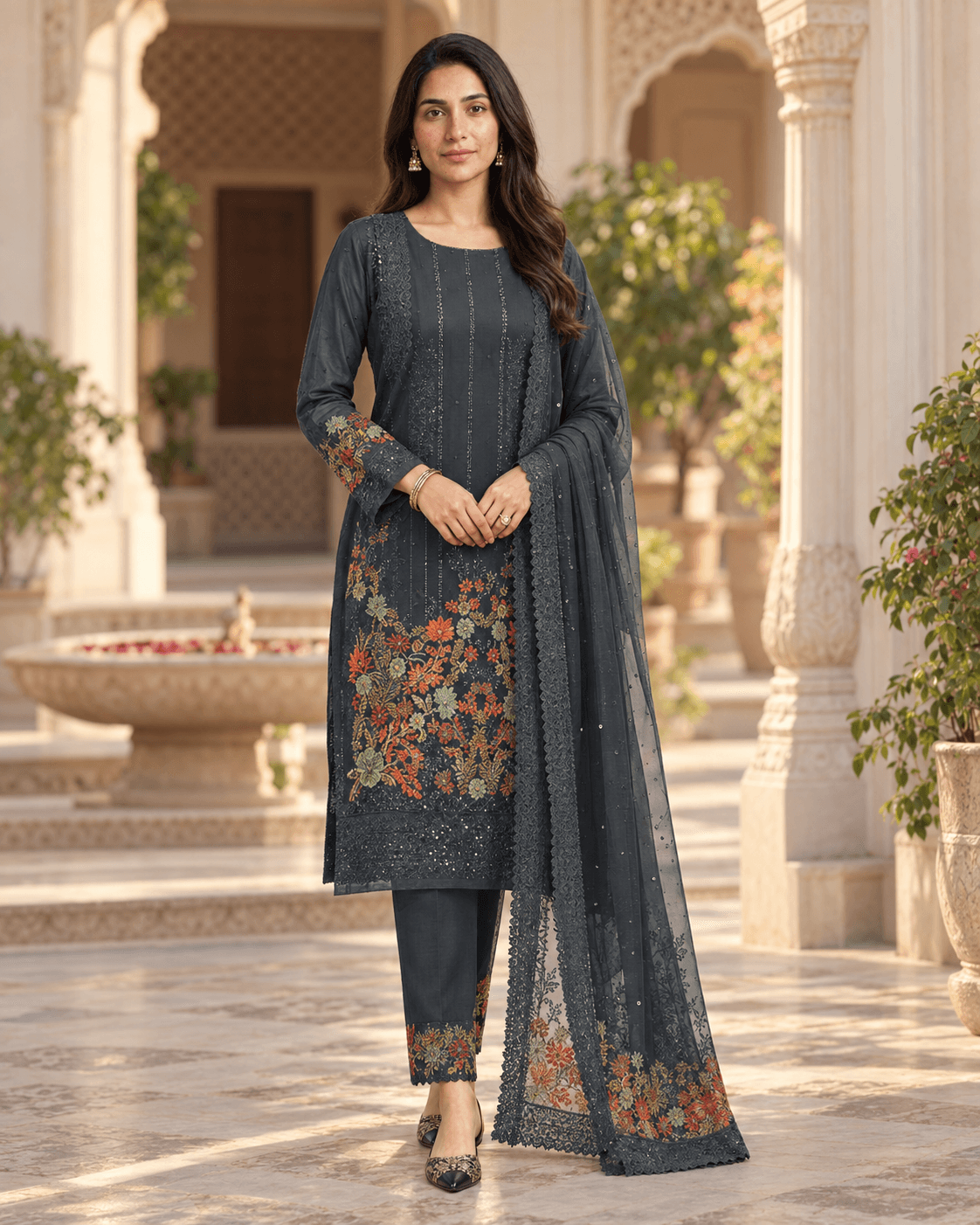 Iznik Embroidered Cotton Suit featured image