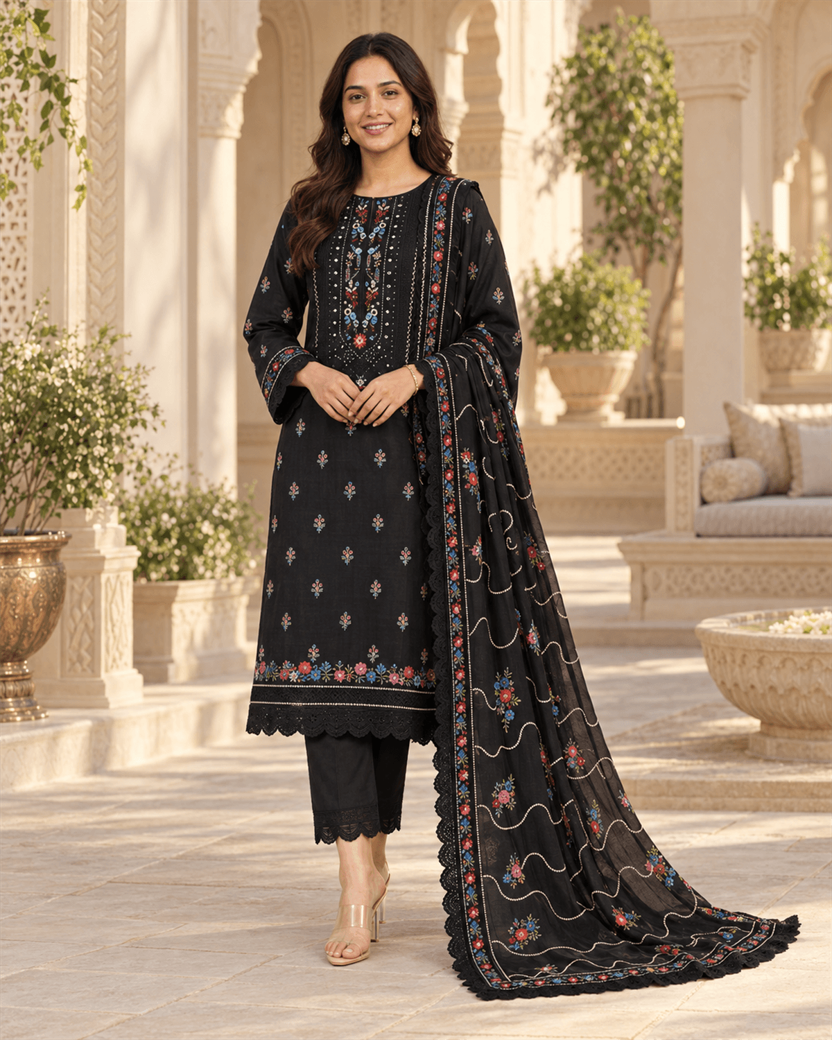 Bin Ilyas Embroidered Suit featured image