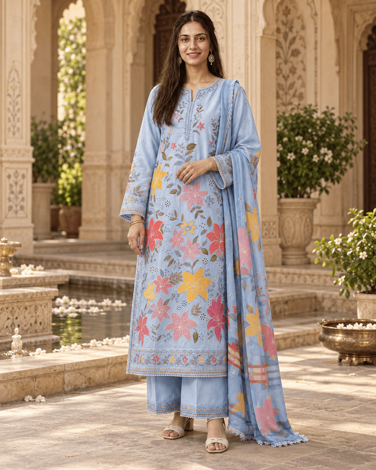 Aneela's Embroidered Cotton Suit featured image